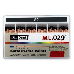DiaDent Gutaperčové Čepy ML.029 02Taper ISO80 120ks