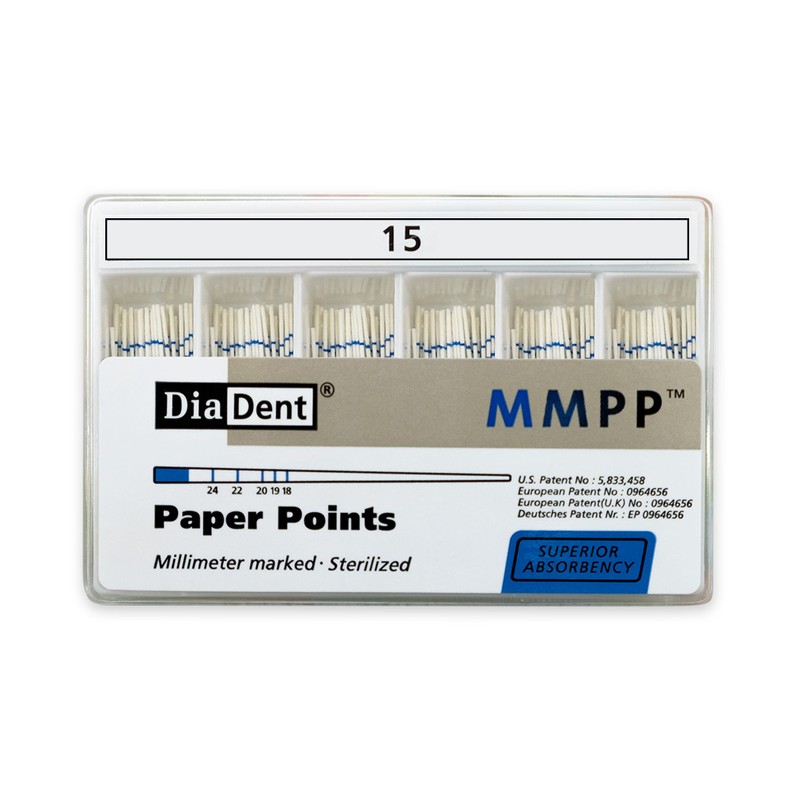 DiaDent Papírové Čepy MMPP 02Taper ISO15 200ks