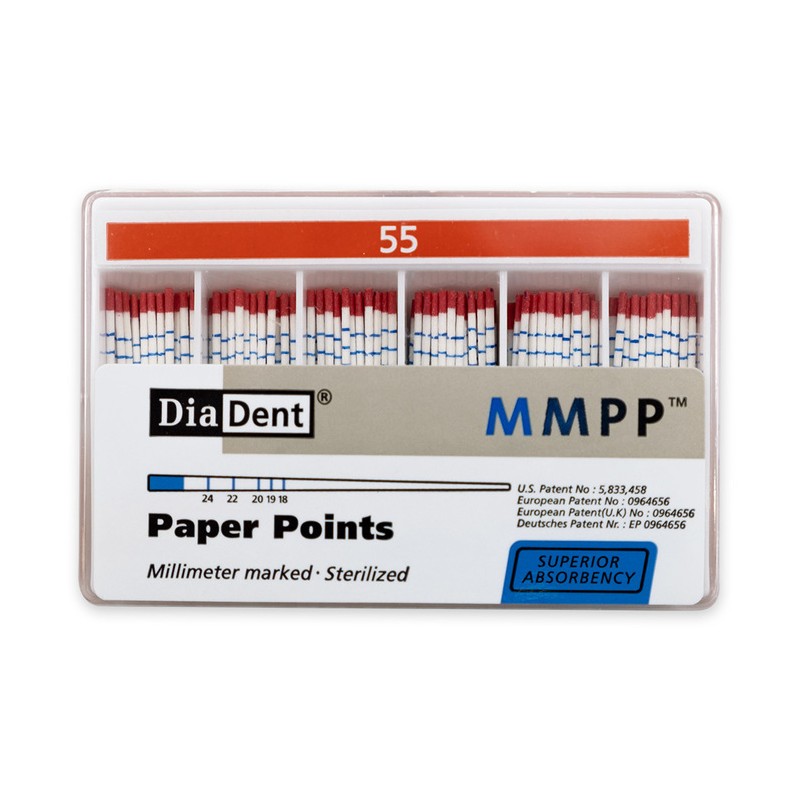 DiaDent Papírové Čepy MMPP 02Taper ISO55 200ks