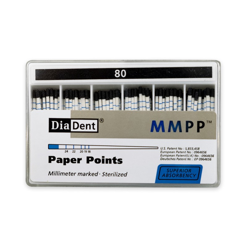 DiaDent Papírové Čepy MMPP 02Taper ISO80 200ks