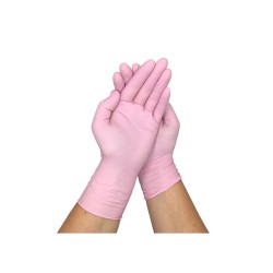 easyCARE Nitrile Rukavice Světle Růžová S 100ks