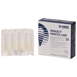 HAGER WERKEN MIRAJECT® ENDOTEC LUER 30G 25mm Ø 0,3mm Žlutá 25ks