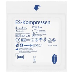 HARTMANN ES Kompresní Gáza Sterilní 8-Vrstev 5x5cm 25ks