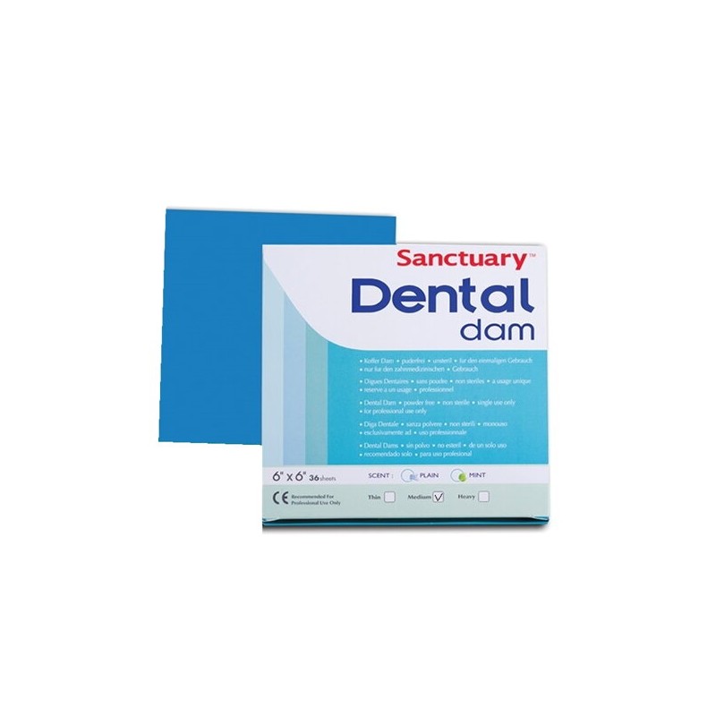 Sanctuary kofferdam Heavy Modrý (152mm x 152mm) 36ks