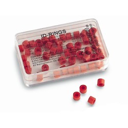 Polydentia ID-Rings Kroužky Červené 50ks
