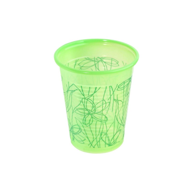 smartdent Kelímky Plastové 180ml Květinově Zelená 1500ks