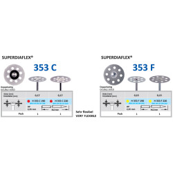HORICO SUPERDIAFLEX® 353 Diamantový Kotouč Oboustranný Červený Jemný ISO 220 1ks