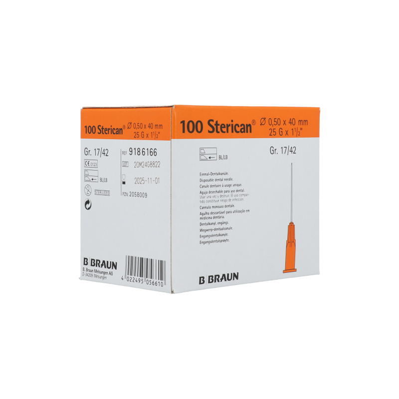 B. BRAUN Sterican Injekční Jehly Luer Oranžová 25G (0,5x40mm) 100ks