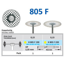 HORICO Diamantový Kotouč 805 F Oboustranný Extra Jemný IS0 190 Žlutá 1ks