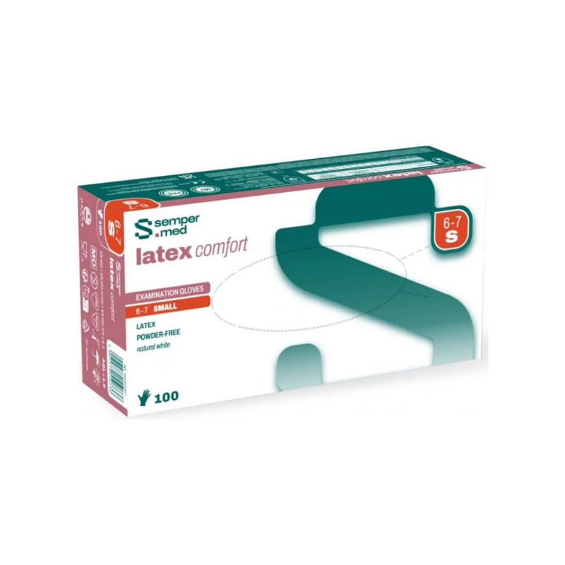 Sempermed® Latex Comfort Rukavice Bez Pudru S Bílá 100ks