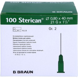 B. BRAUN Sterican Injekční Jehly Luer Zelená 21G (0,8x40mm) 100ks