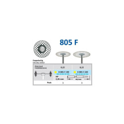HORICO DIAMANTOVÝ DISK Oboustranný Flexibilní ISO 220 Extra Jemný Žlutá 1ks