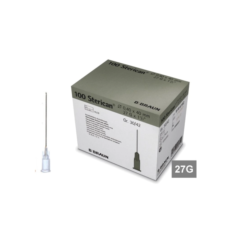 B. BRAUN Sterican Injekční Jehly Luer Šedá 27G (0,4x40mm) 100ks