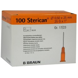 B. BRAUN Sterican Injekční Jehly Luer Oranžová 25G (0,5x25mm) 100ks