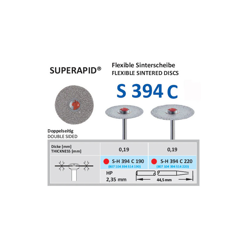 HORICO Diamantový Kotouč SUPERAPID®Oboustranně Sypaný ISO 220 1ks