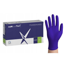 easyCARE flex Nitrile Rukavice Kobaltová L 100ks