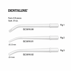 DENTALINE Chirurgická Savka 4mm Bílá 20ks