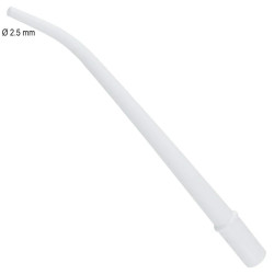 DENTALINE Chirurgická Savka 2,5mm Bílá 20ks