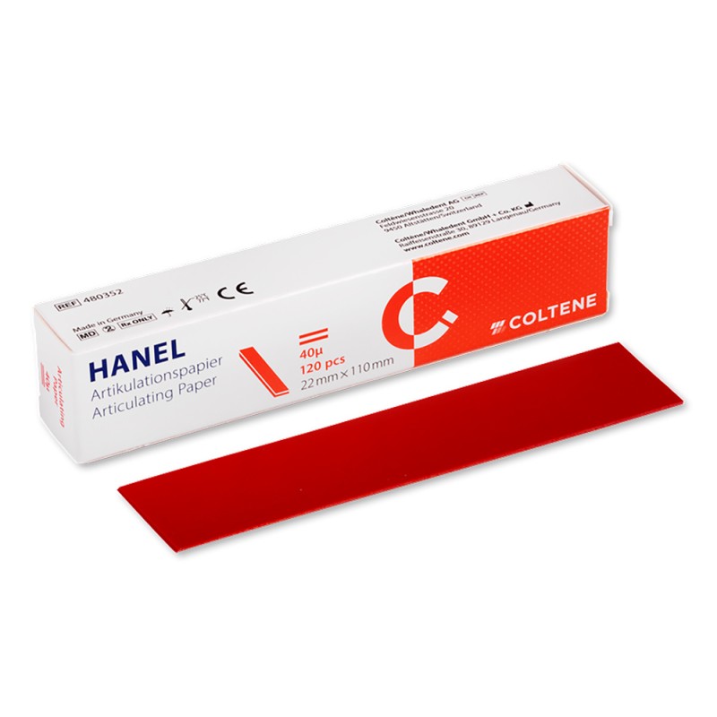 COLTENE HANEL Articulating Paper Proužky Červená 40µm 120ks