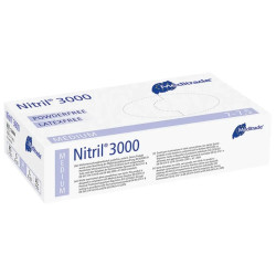 Meditrade Nitrile®3000 Rukavice Bez Pudru M Bílá 100ks