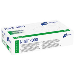 Meditrade Nitrile®3000 Rukavice Bez Pudru L Bílá 100ks