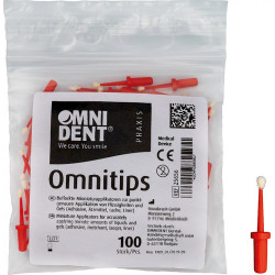 OMNIDENT Omnitips Červená 100ks