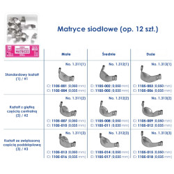 TOR VM Sedlové Tvarované Matrice No1 Medium 0,050mm 12ks