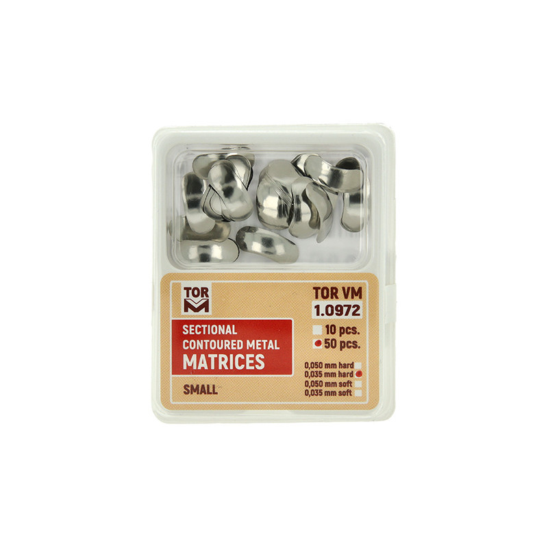 TOR VM Sekční Tvarované Matrice Small Hard 0,035mm 50ks
