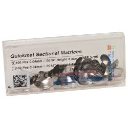 POLYDENTIA Quickmat DELUXE Matrice Premoláry 0,04mm Náhradní Balení 100ks