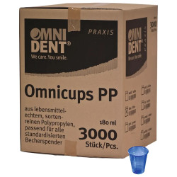 OMNIDENT Omnicups PP Kelímky 180ml Modrá 3000ks