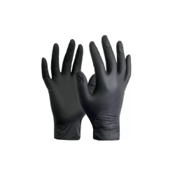 easyCARE Nitrile Rukavice Černá S 100 ks