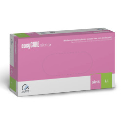 easyCARE Nitrile Rukavice Tmavá Růžová L 100ks