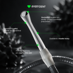 Dentsply Sirona Purevac HVE Mirror Tips Savky se Zrcátkem FS Rhodium 6ks