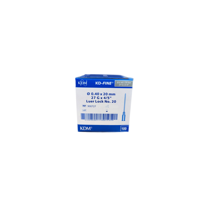 KDM KD-FINE Jehla Injekční 27G 0,4x20mm Šedá 100ks