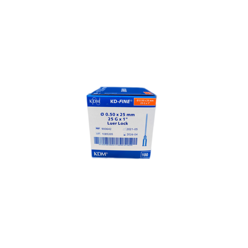 KDM KD-FINE Jehla Injekční 25G 0,5x25mm Oranžová 100ks