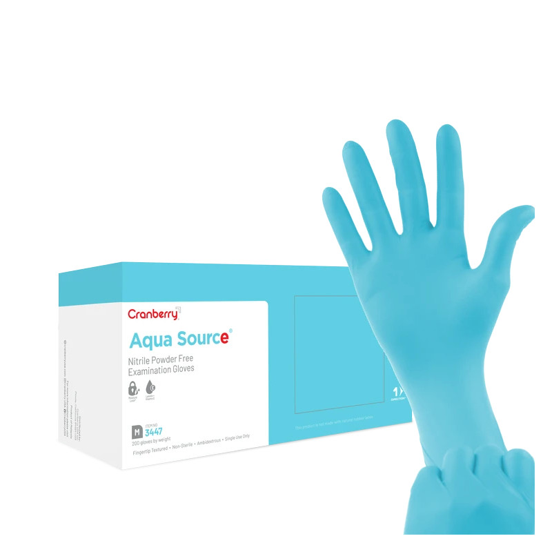 Cranberry Nitrilové Rukavice AQUA Source Tyrkysová S 200ks