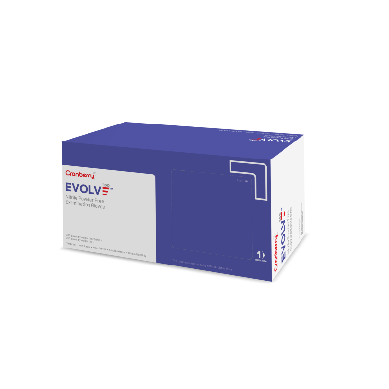 Cranberry Nitrilové Rukavice Evolve300 Kobalt S 300ks