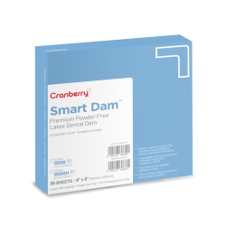 Cranberry Smart Dam Latex Kofferdam Medium 15x15cm Neutral Modrá 36ks