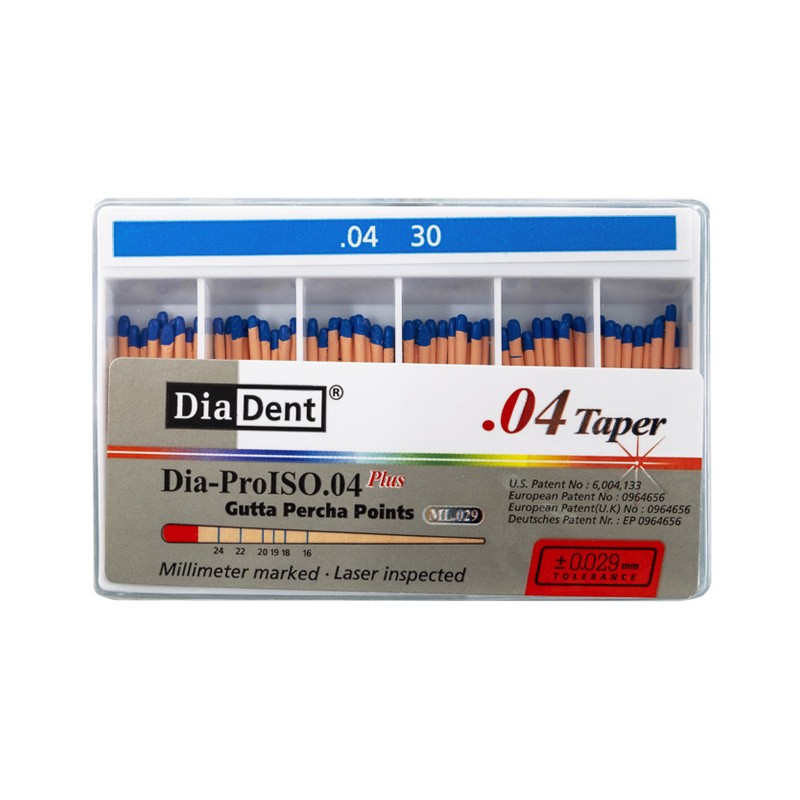 DiaDent Gutaperčové Čepy Dia-Pro ML.029 04Taper ISO30 60ks