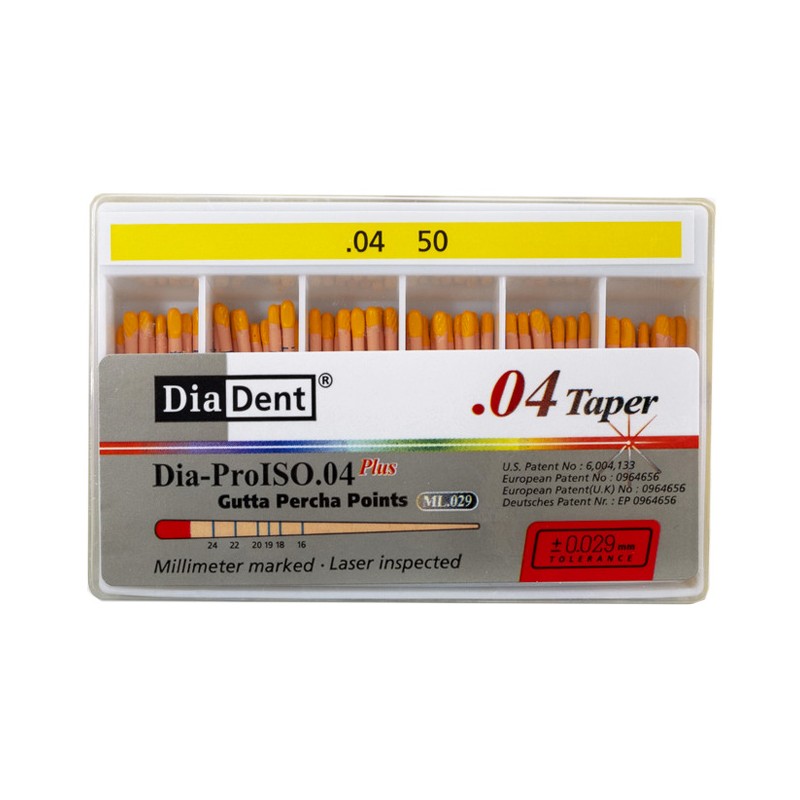 DiaDent Gutaperčové Čepy Dia-Pro ML.029 04Taper ISO50 60ks