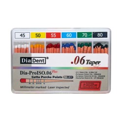 DiaDent Gutaperčové Čepy Dia-Pro ML.029 04Taper Sortimen ISO45-80 60ks