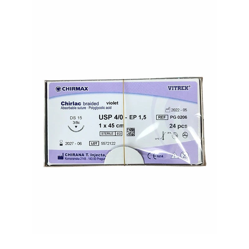 CHIRMAX Chirlac Braided Violet (HR18 USP 4/0 - EP1,5 1x45cm) 24ks