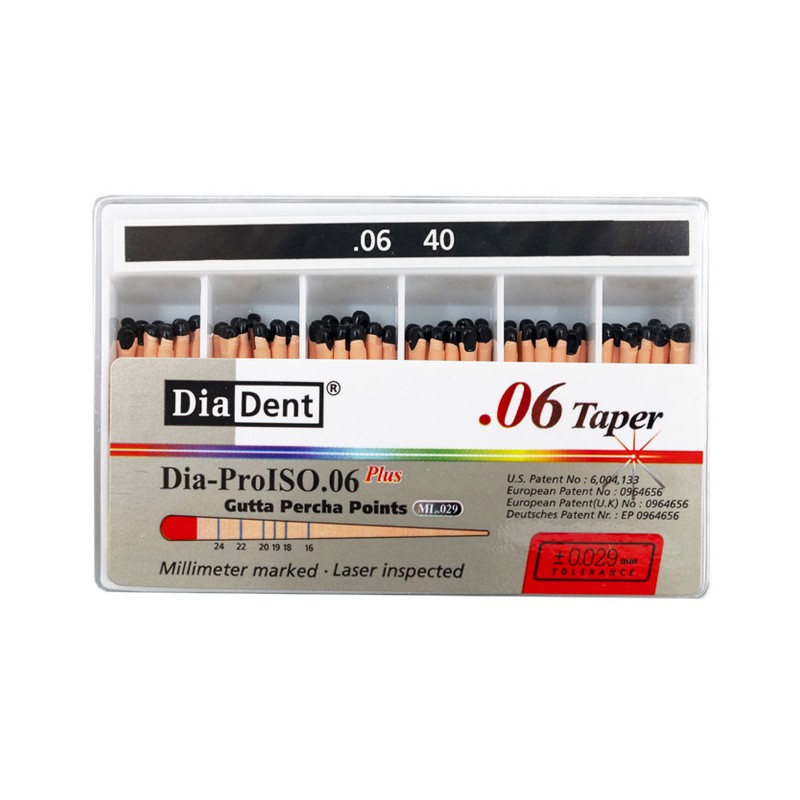 DiaDent Gutaperčové Čepy Dia-Pro ML.029 06Taper ISO40 60ks
