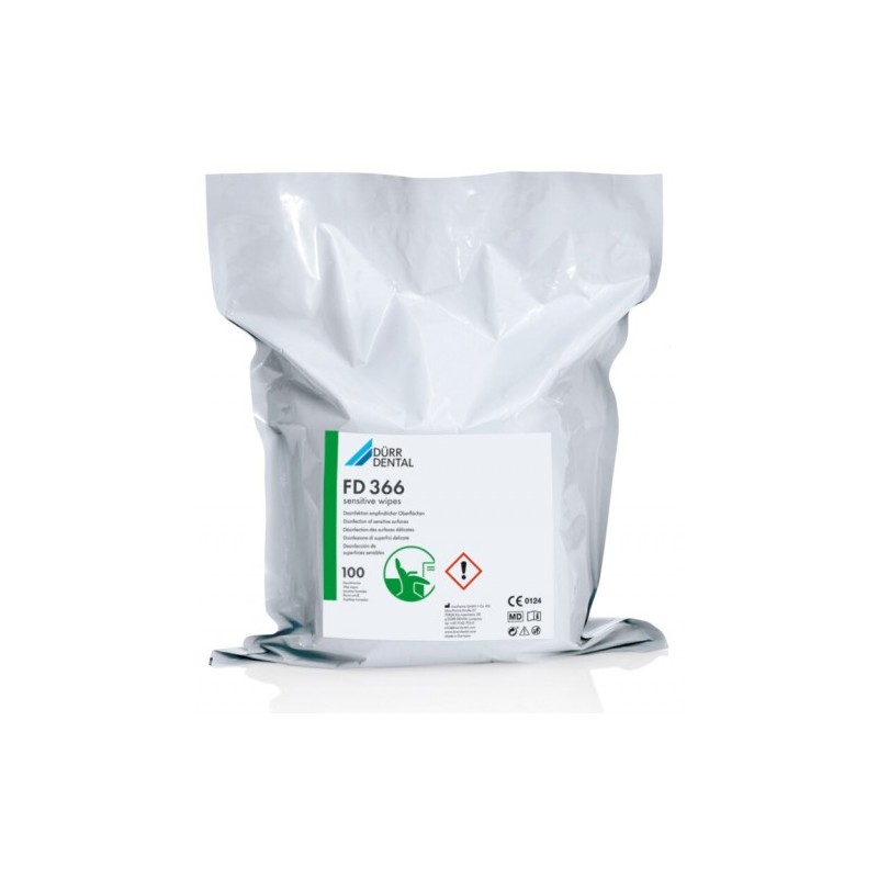 DÜRR DENTAL FD 366 Sensitive Dezinfekční Ubrousky do Kyblíku Rychlá Dezinfekce Ploch 100ks